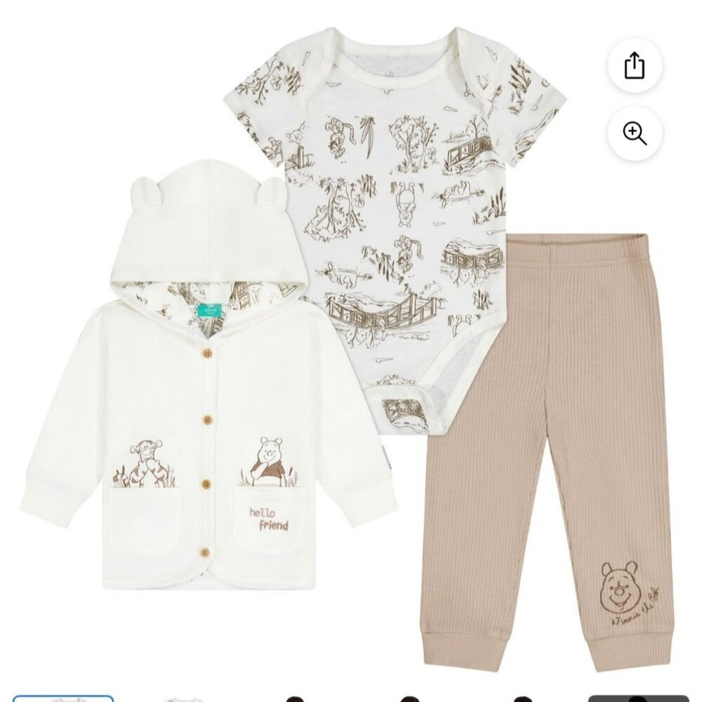 Disney Baby Character Baby 3-Piece Layette Set size 12M NWT